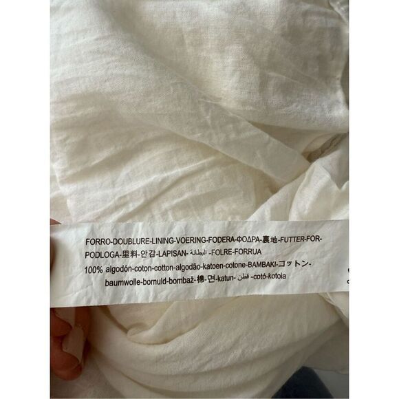 Zara Small White Eyelet Mini Dress Romper Pockets - Picture 8 of 8